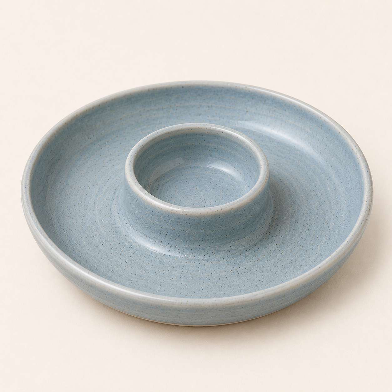Wheel-Thrown Chip & Dip Bowl