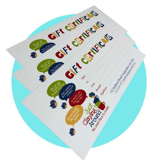 Just Claying Around Gift Card
