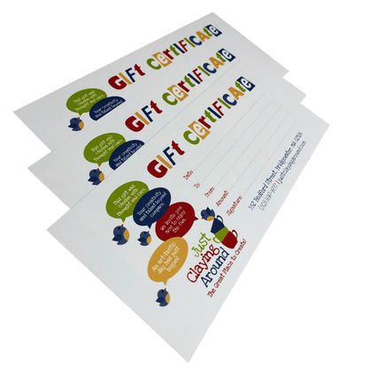 Just Claying Around Gift Card