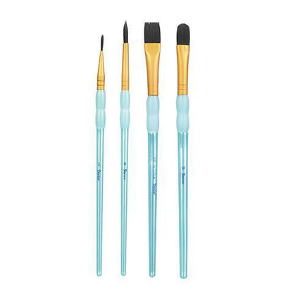 Brush Set Black Taklon 4 pc