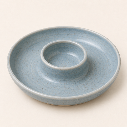 Wheel-Thrown Chip & Dip Bowl