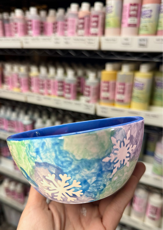 Snowflake Bowl Painting Class